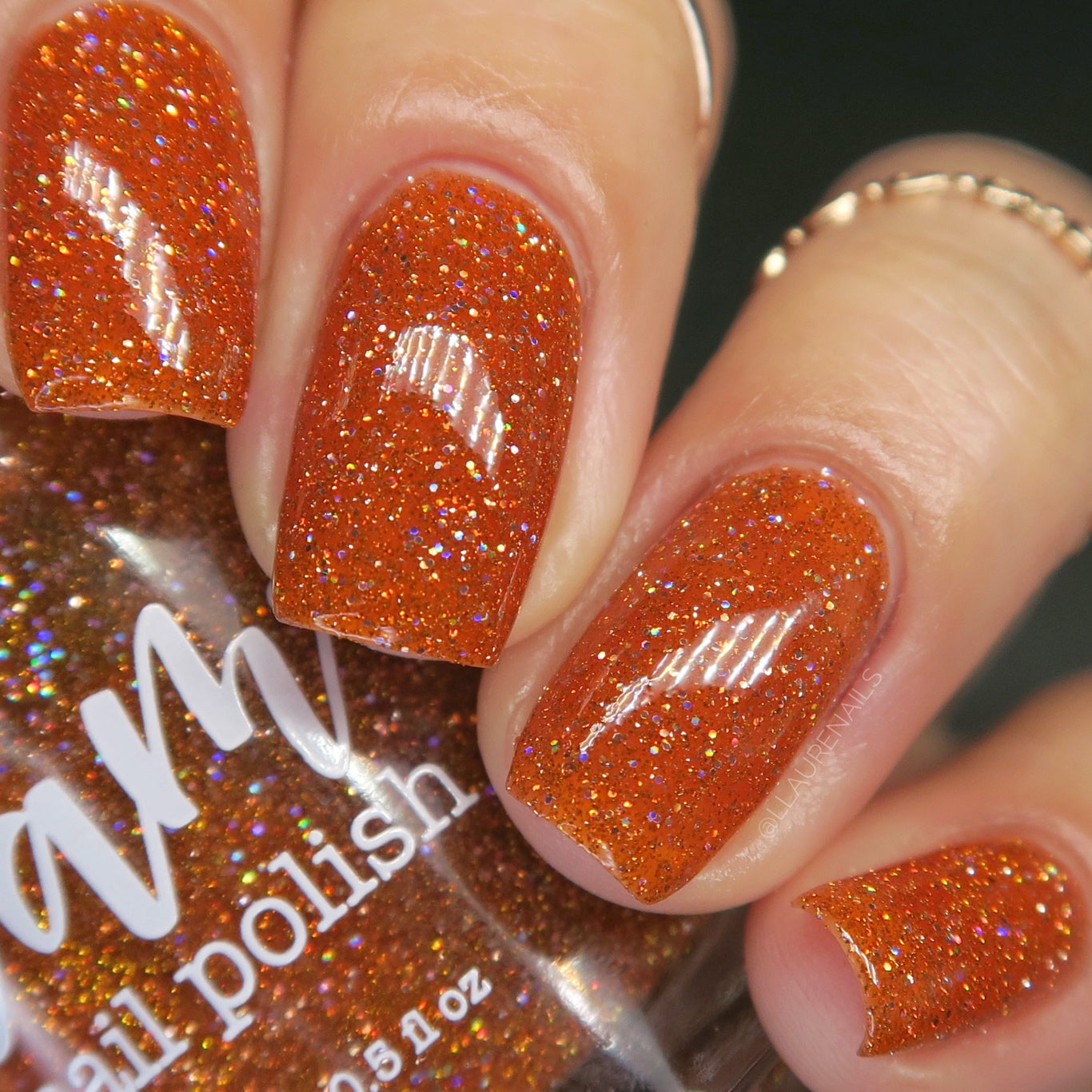 Apricot Preserves - Jams & Jellies Collection - Orange Reflective Glitter Nail Polish - Dam