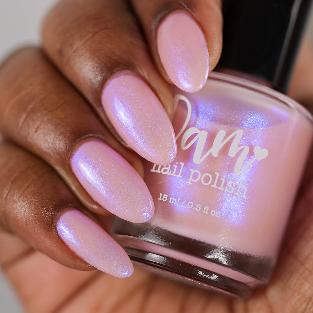 A Whimsical Dream - Pink Tinted Shimmer Nail Polish - Jan 2023 Polish of the Month