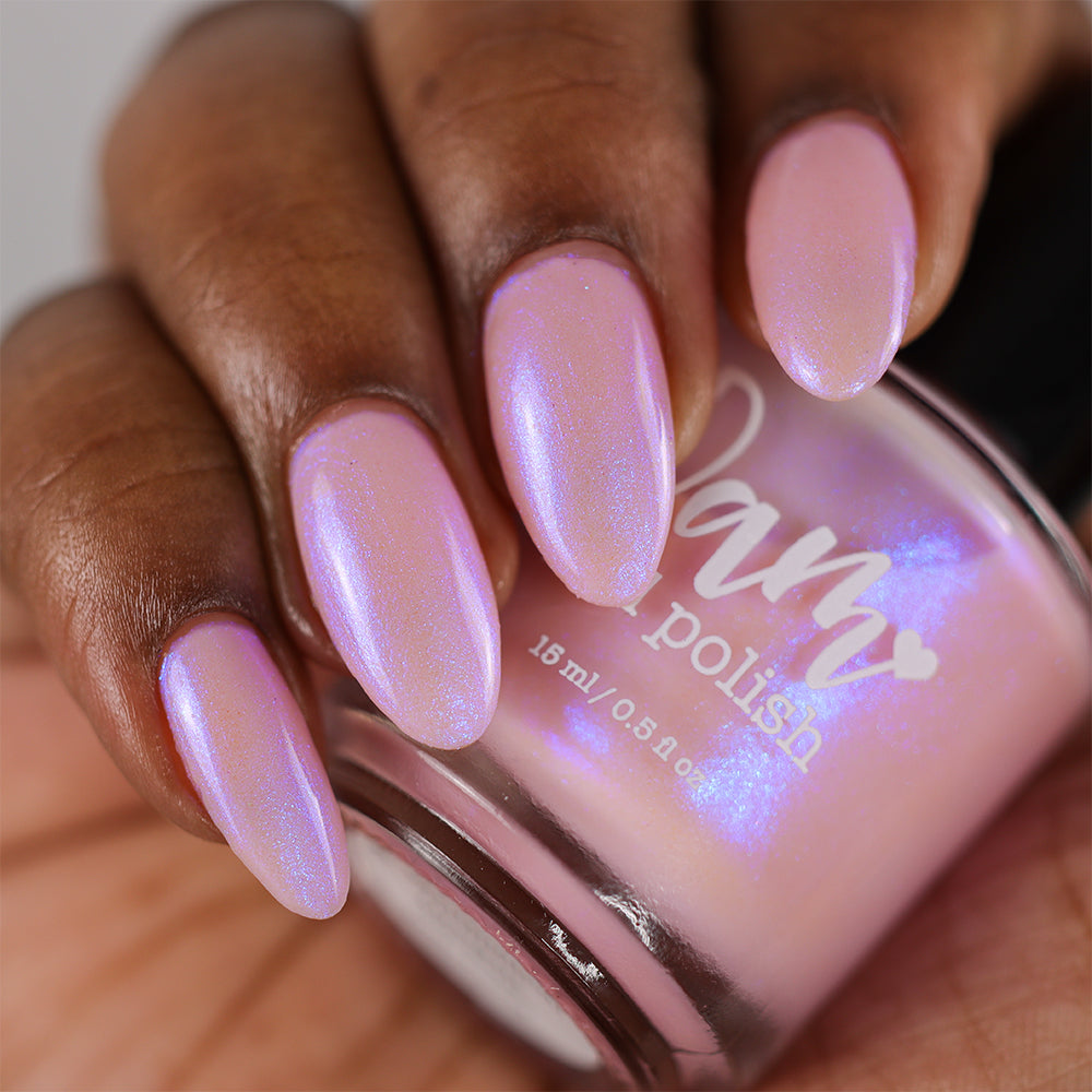 A Whimsical Dream - Pink Tinted Shimmer Nail Polish - Jan 2023 Polish of the Month