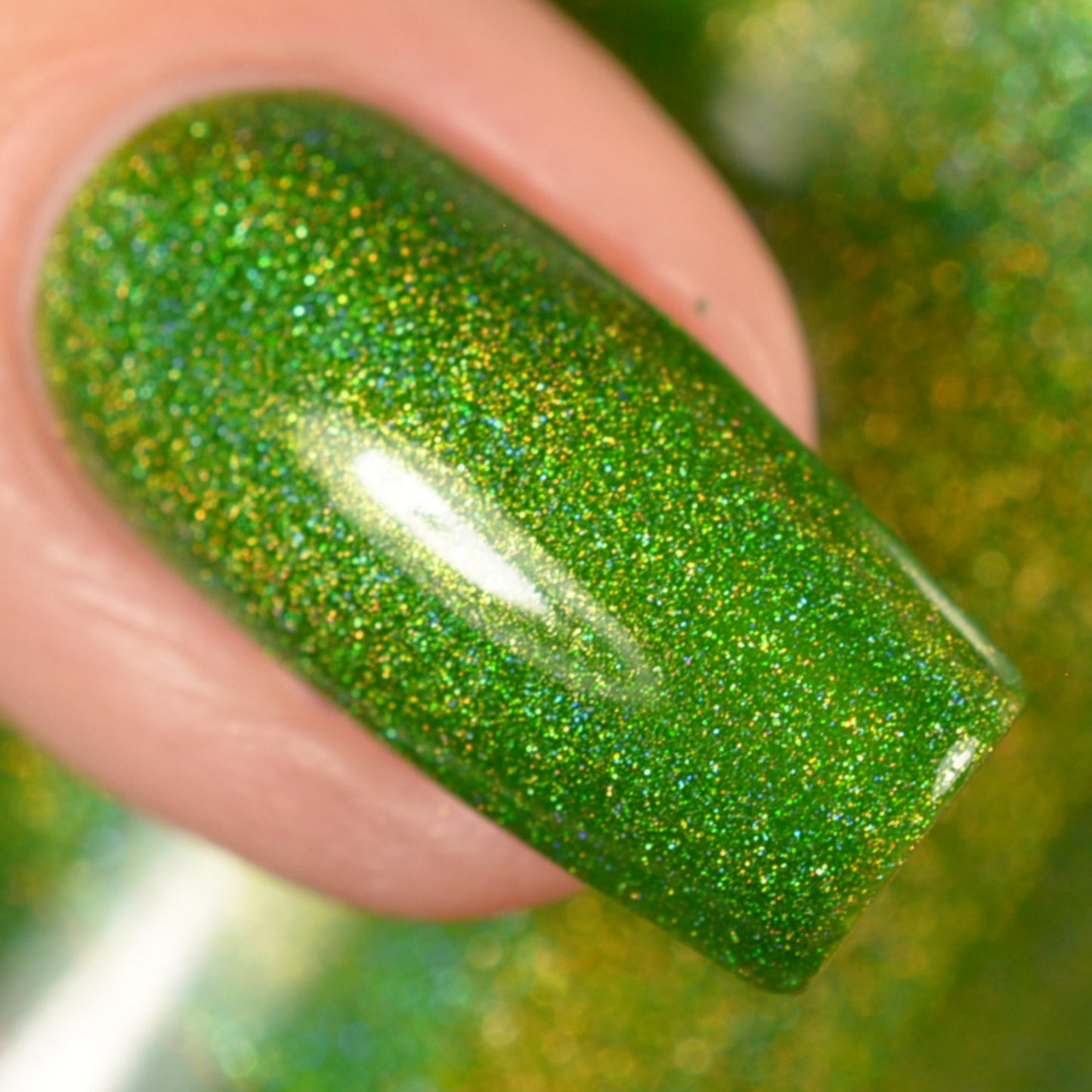 Periodot - Green Holographic Polish - Gemstone Collection Pt. 3 - Dam Nail Polish