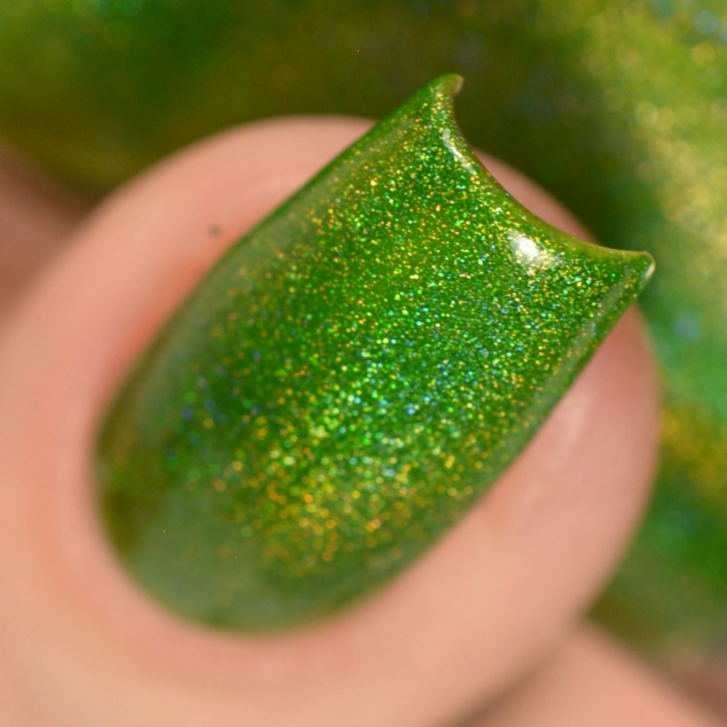 Periodot - Green Holographic Polish - Gemstone Collection Pt. 3 - Dam Nail Polish