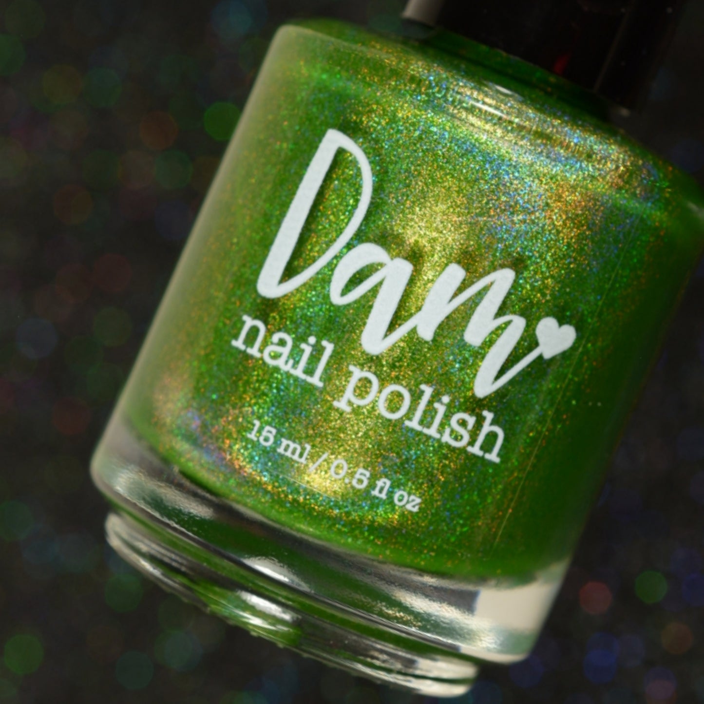 Periodot - Green Holographic Polish - Gemstone Collection Pt. 3 - Dam Nail Polish