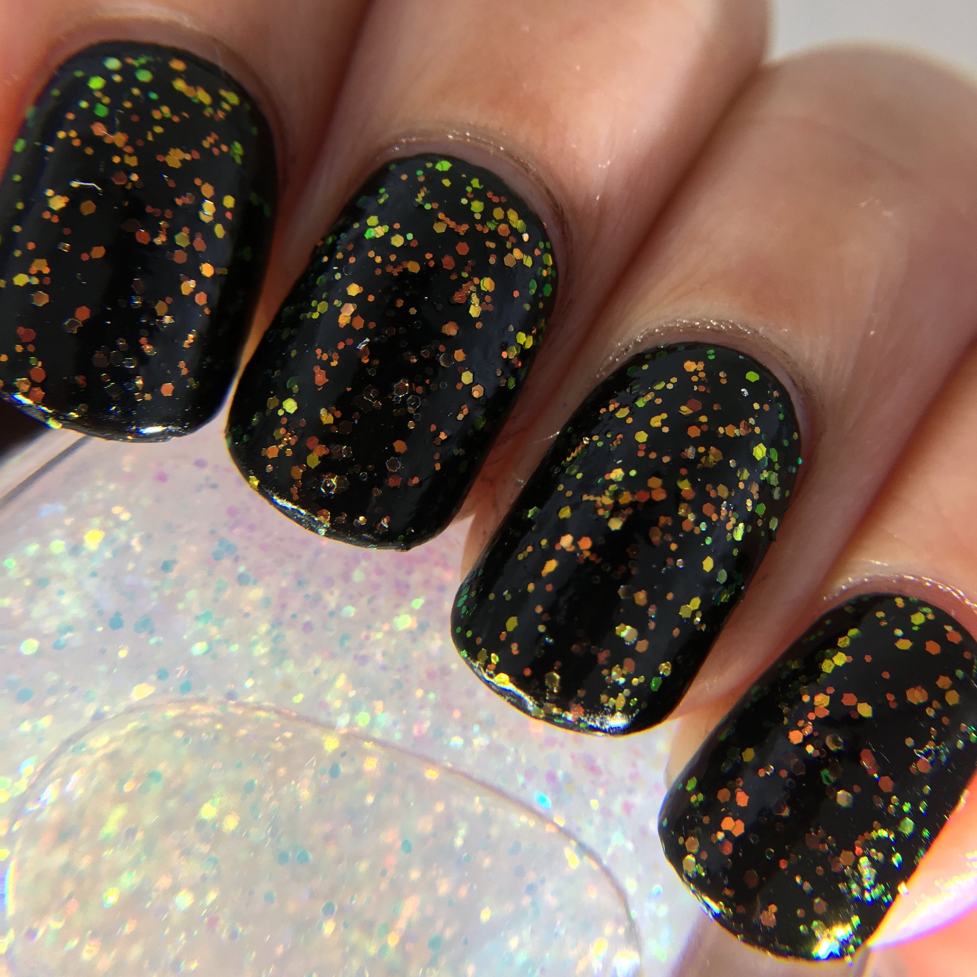 Holy Shift - Chameleon Glitter Top Coat - Dam Nail Polish