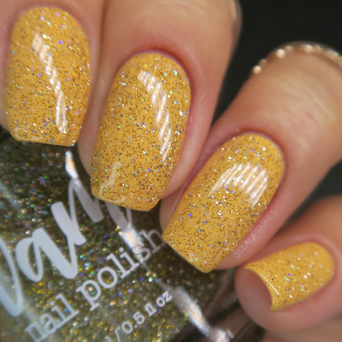 Jackpot - Gold Holographic Reflective Glitter Nail Polish - Dam