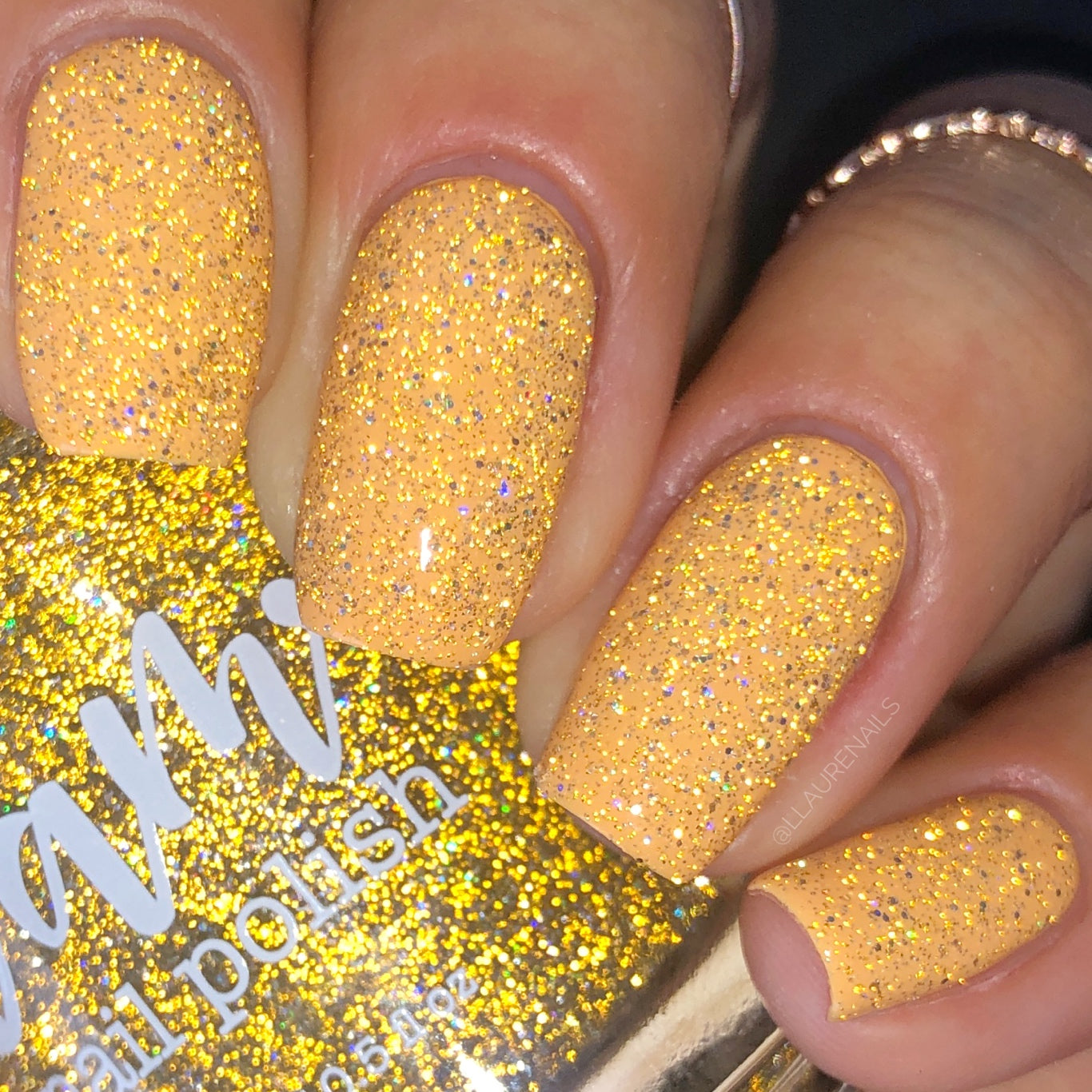 Jackpot - Gold Holographic Reflective Glitter Nail Polish - Dam