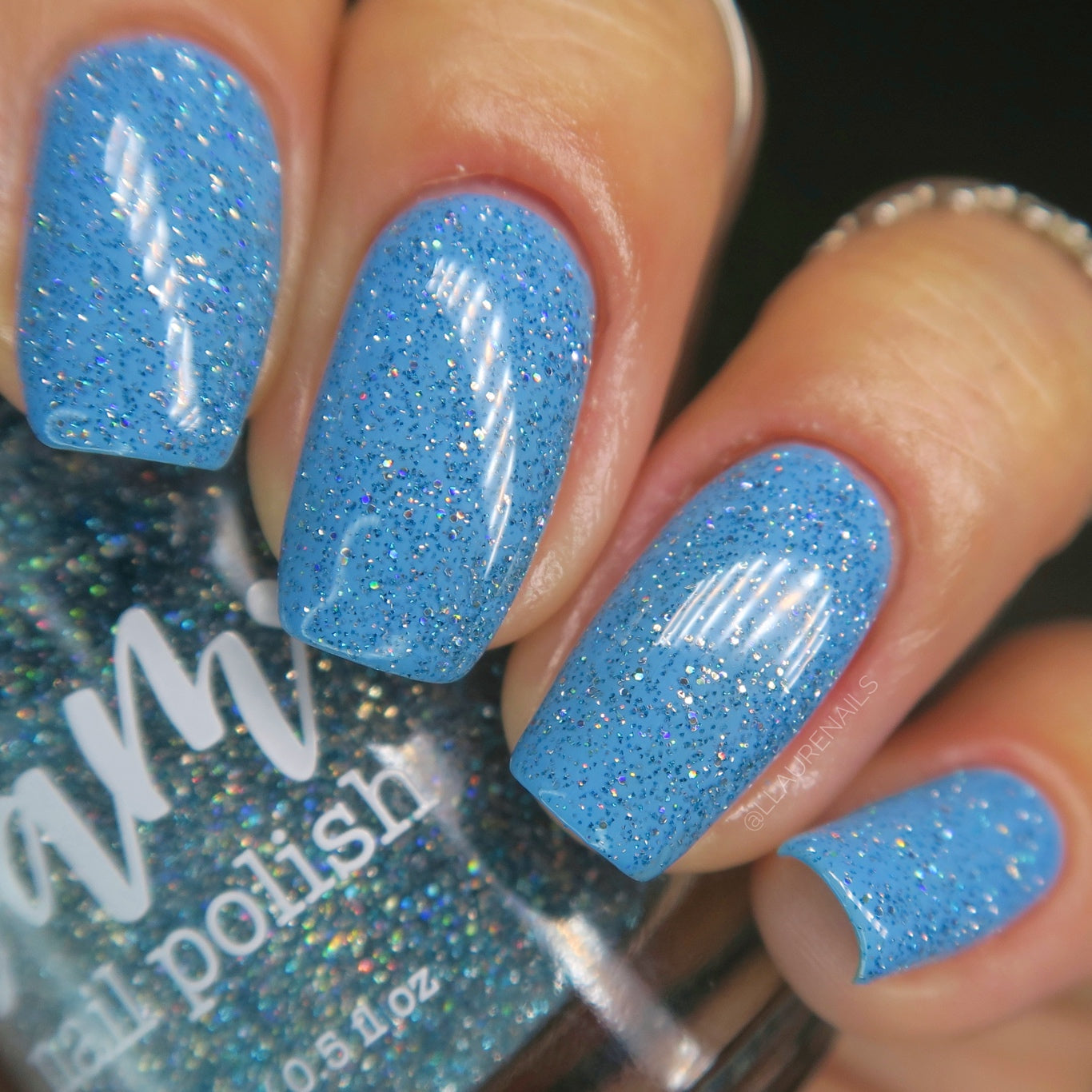 Joker - Light Blue Holographic Reflective Glitter Nail Polish - Dam