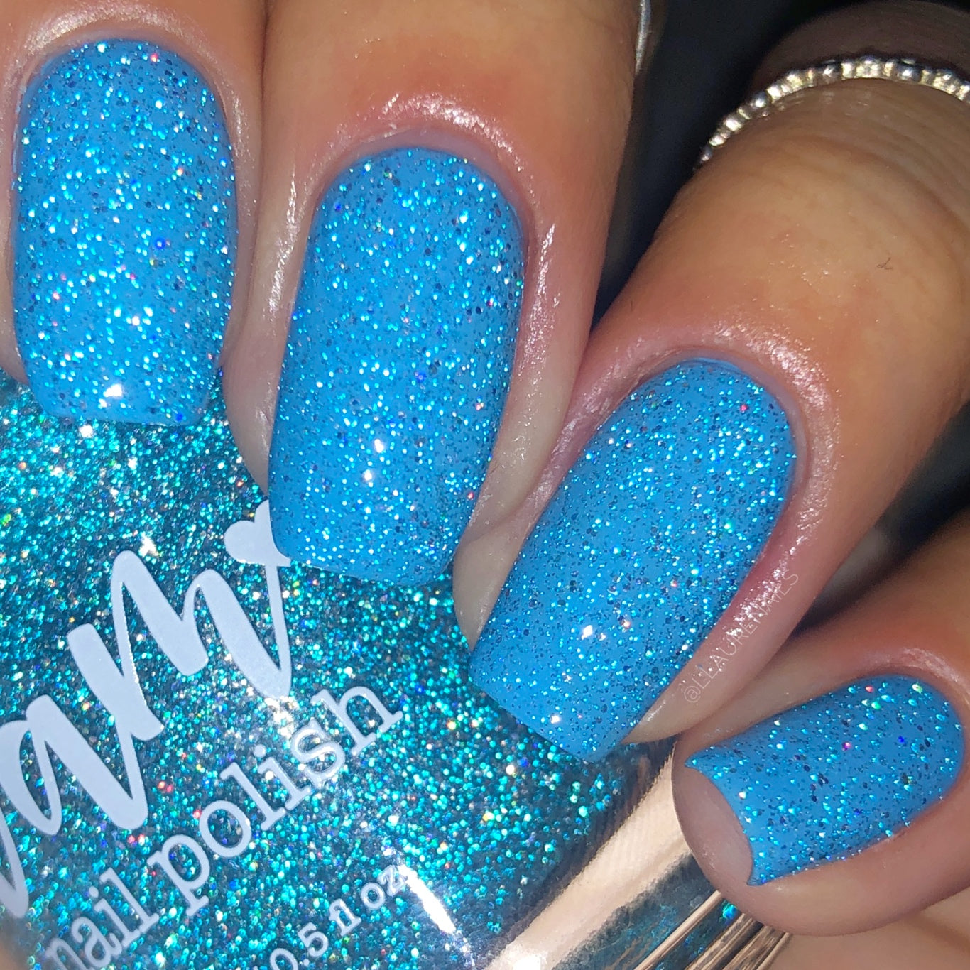 Joker - Light Blue Holographic Reflective Glitter Nail Polish - Dam