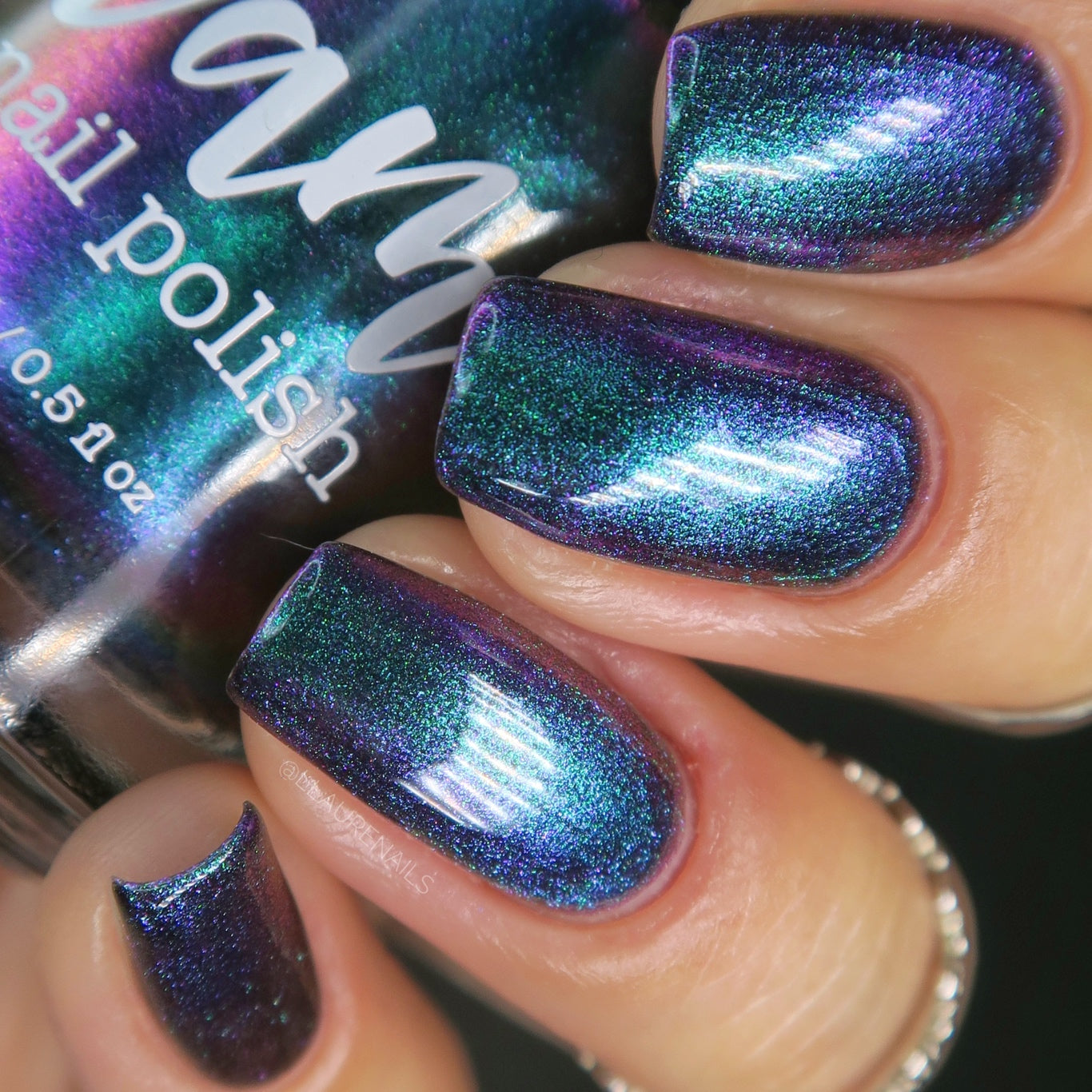 Not Crying - Purple/Green/Blue/Gold Multichrome Nail Polish - Dam