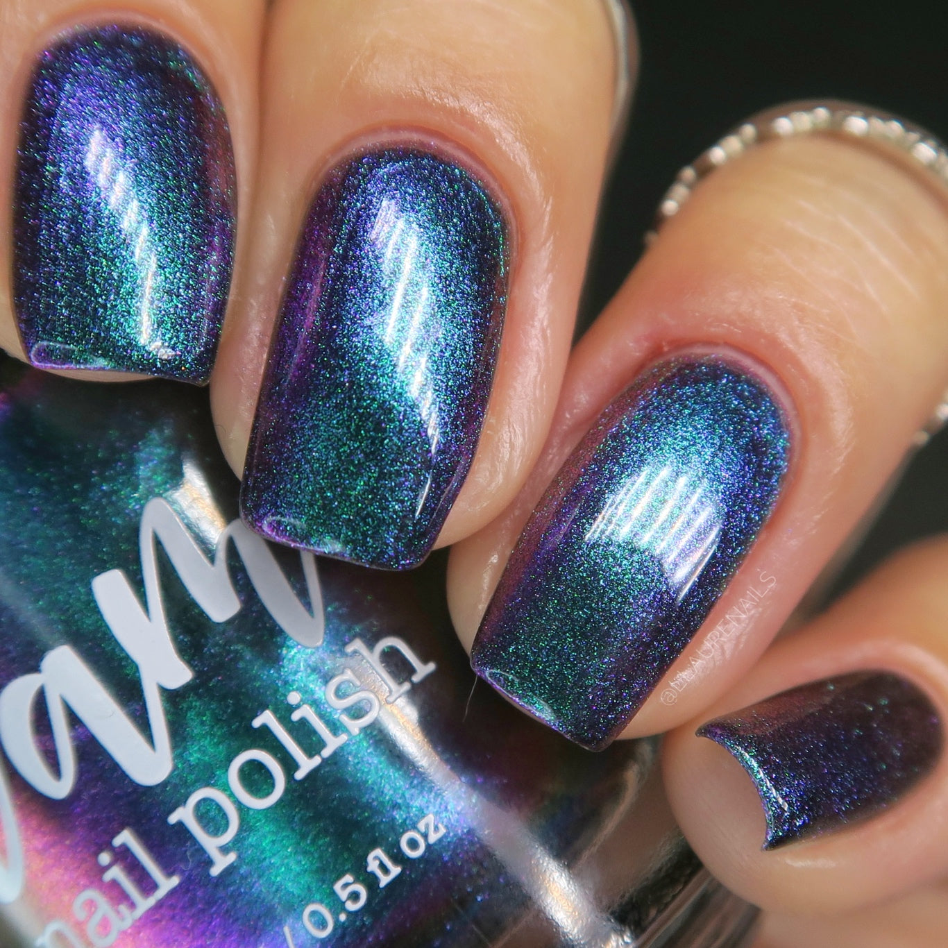 Not Crying - Purple/Green/Blue/Gold Multichrome Nail Polish - Dam