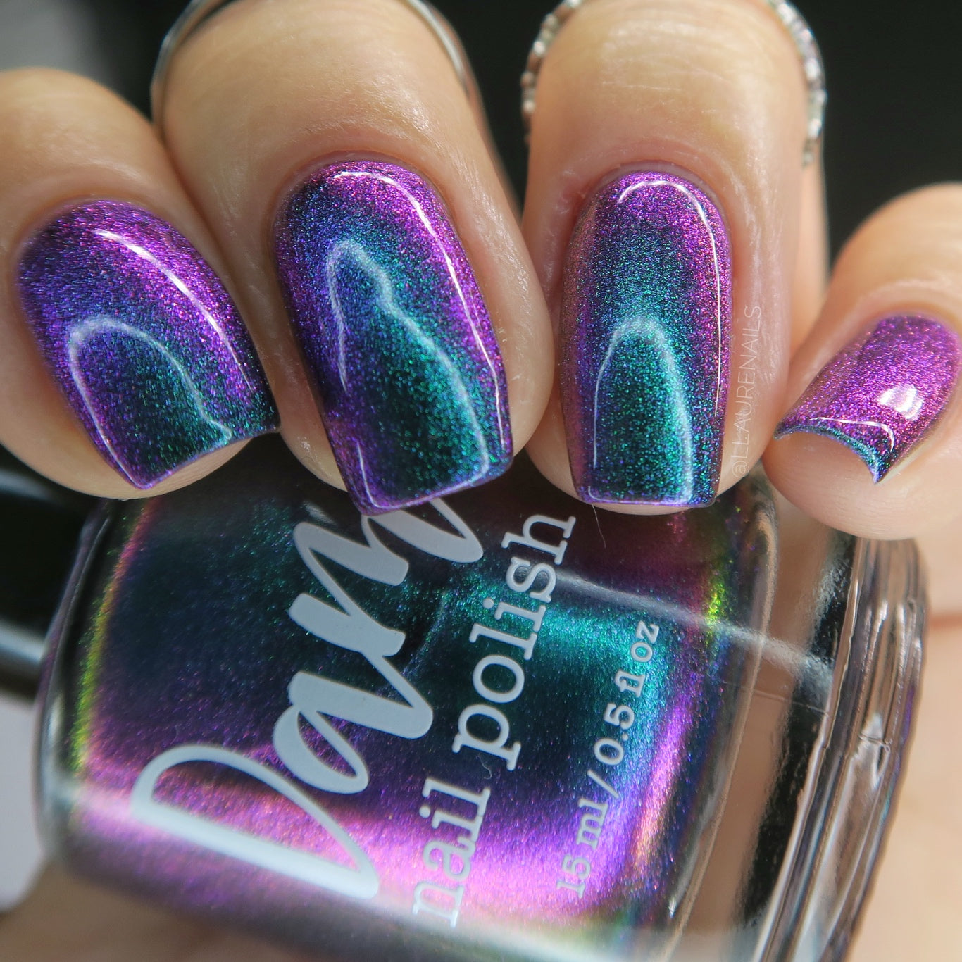 Not Crying - Purple/Green/Blue/Gold Multichrome Nail Polish - Dam