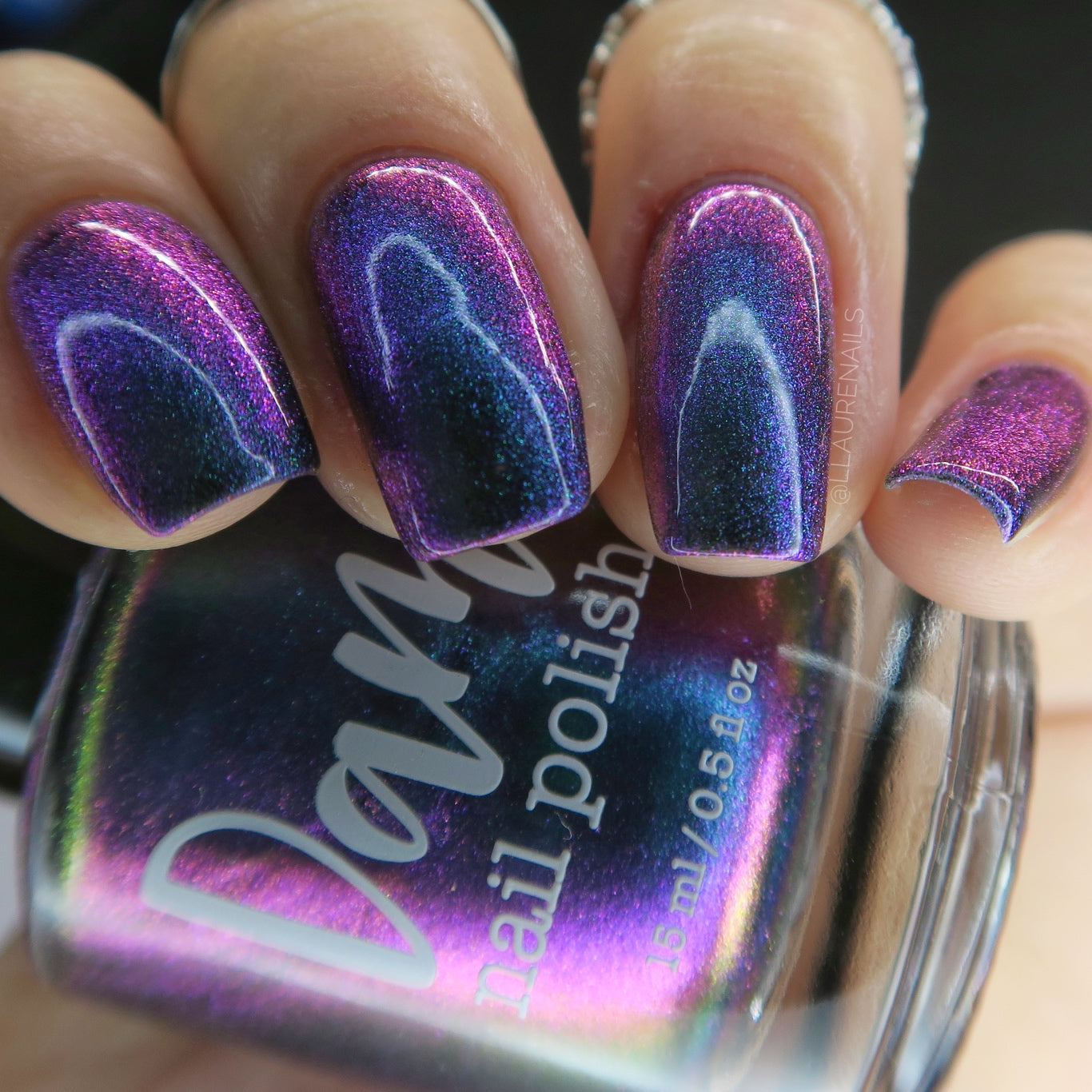 Not Crying - Purple/Green/Blue/Gold Multichrome Nail Polish - Dam