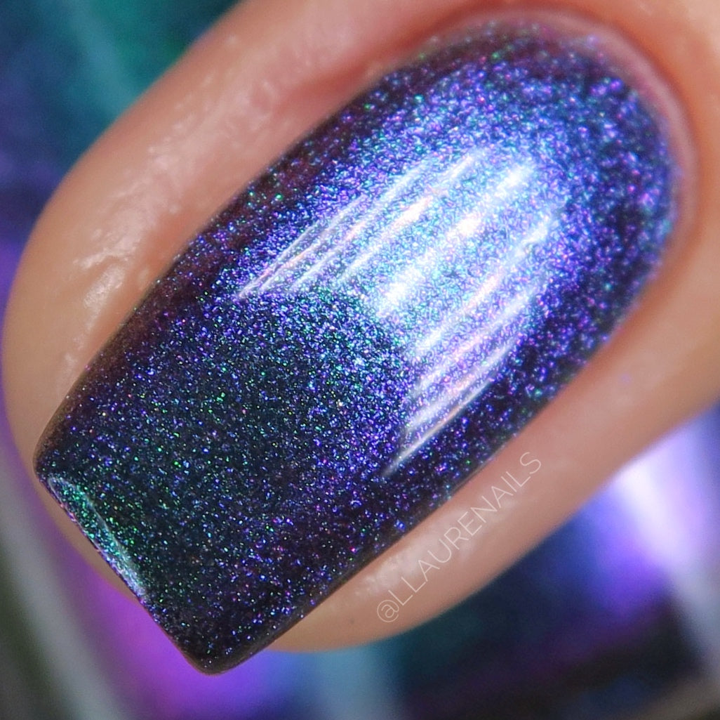 Not Crying - Purple/Green/Blue/Gold Multichrome Nail Polish - Dam