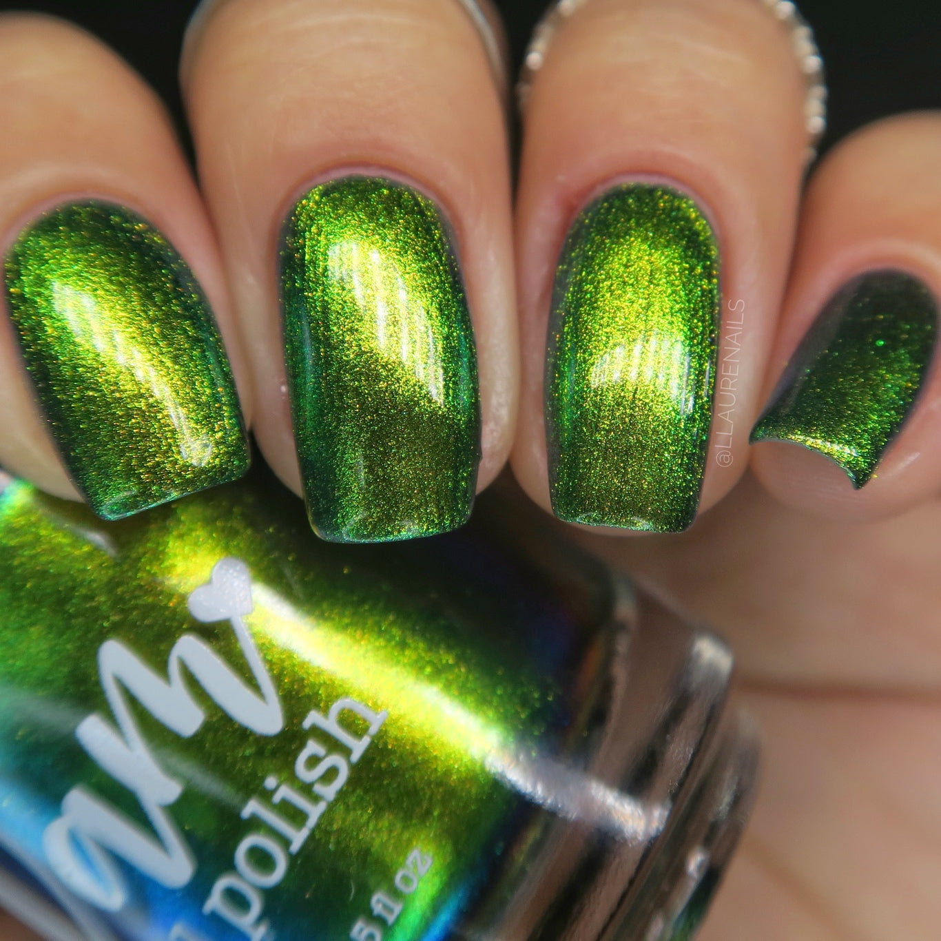 Not Moody - Green/Gold/Orange/Red Multichrome Nail Polish - Dam