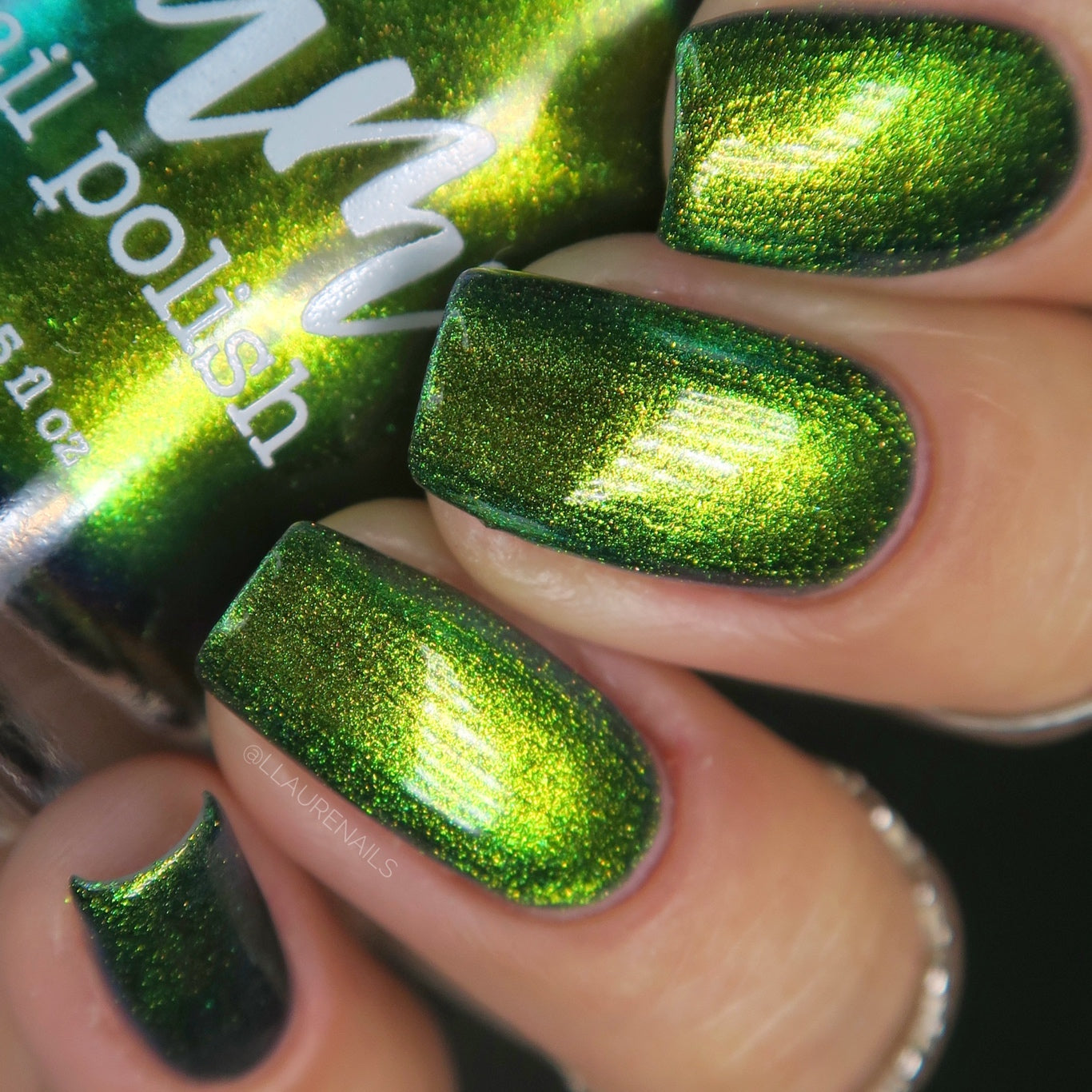 Not Moody - Green/Gold/Orange/Red Multichrome Nail Polish - Dam