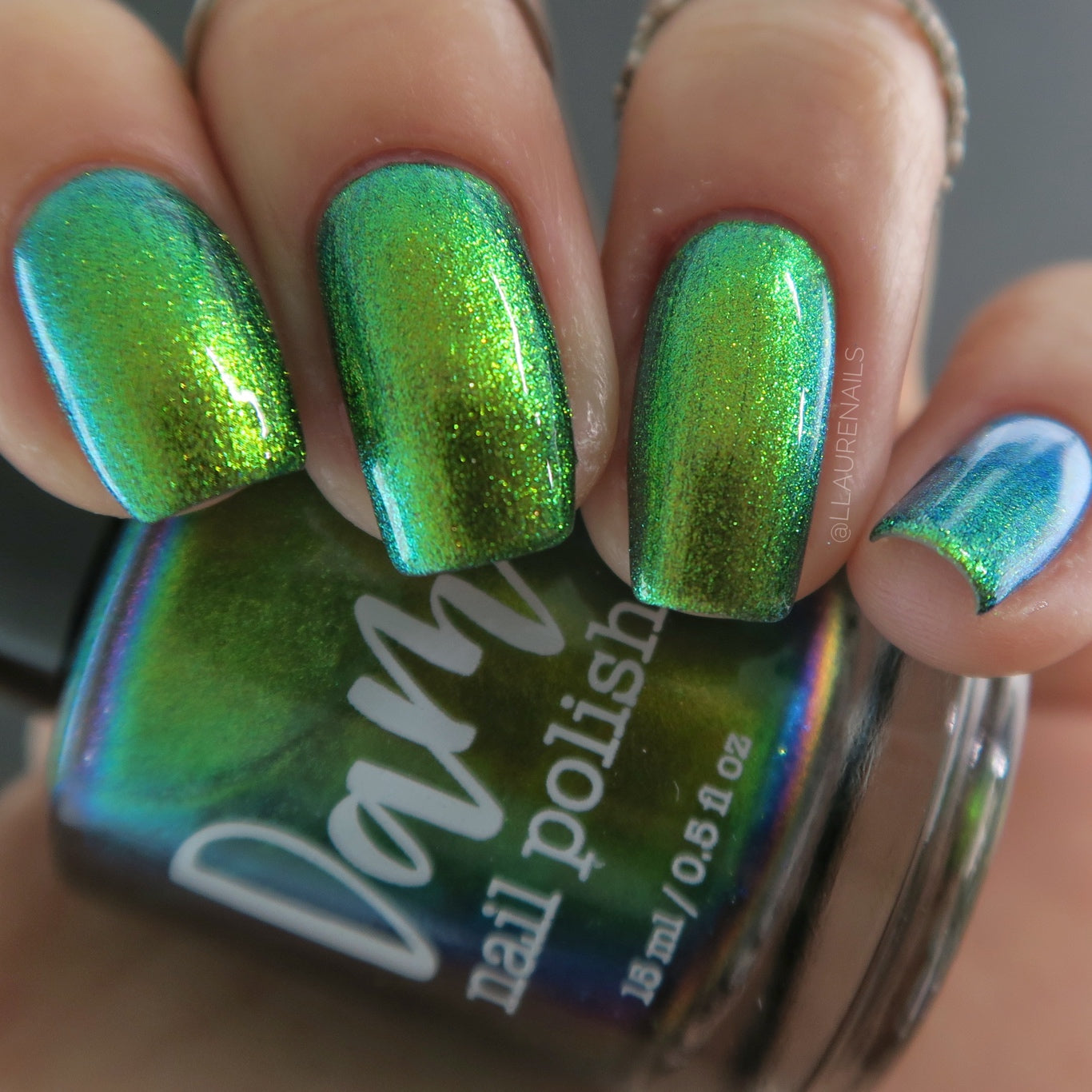 Not Moody - Green/Gold/Orange/Red Multichrome Nail Polish - Dam