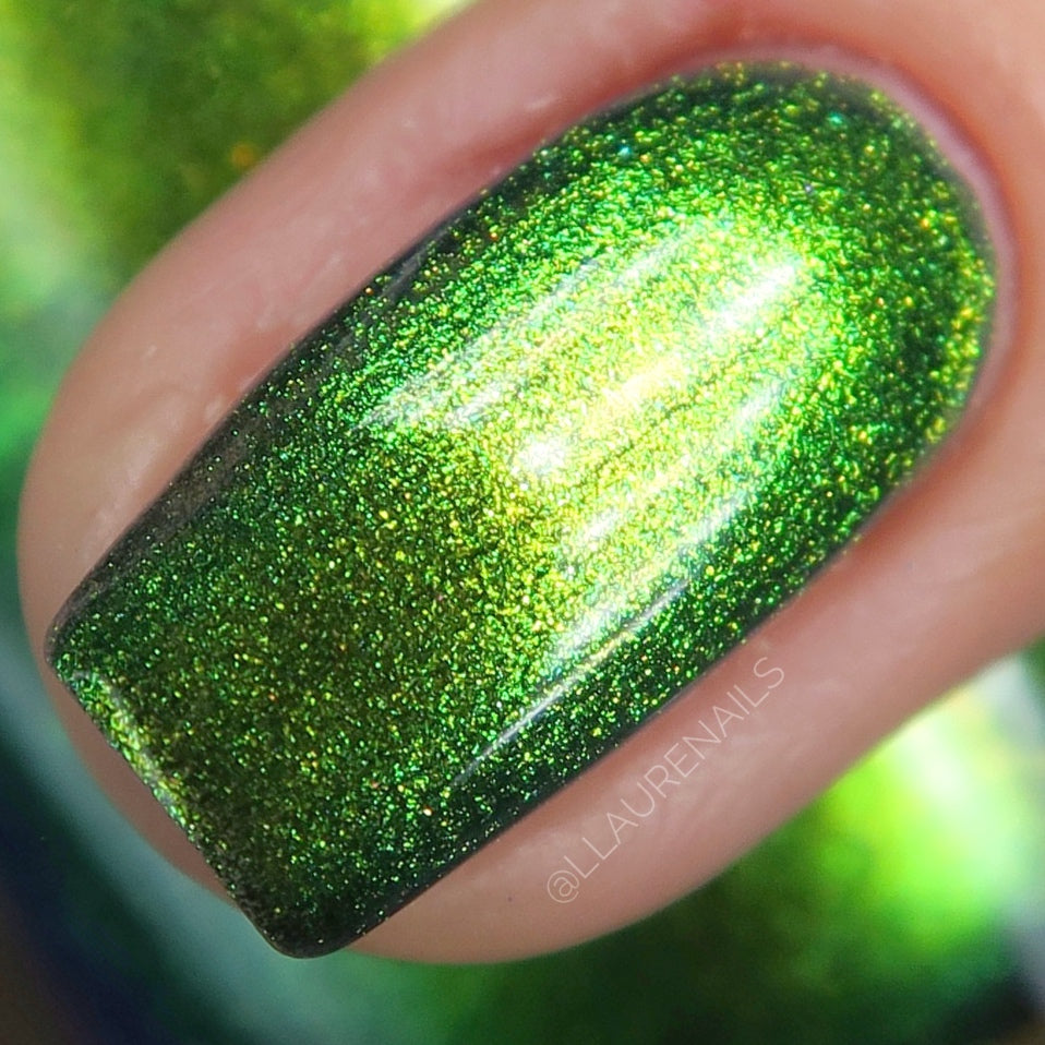 Not Moody - Green/Gold/Orange/Red Multichrome Nail Polish - Dam