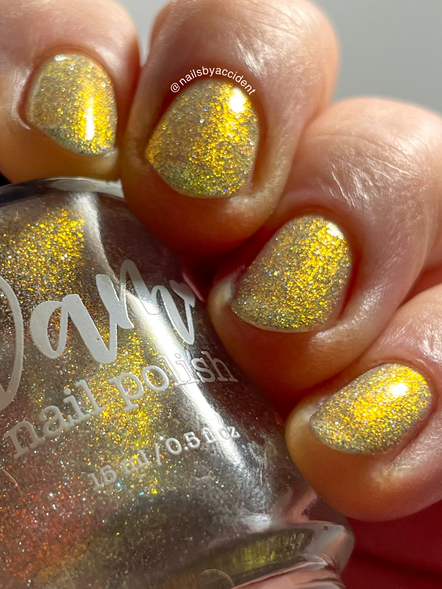 Regret Nothing - Orange Gold Shimmer - Silver Reflective Nail Polish - Glitter Nail Polish - Life is Short Collection - Dam Nail Polish