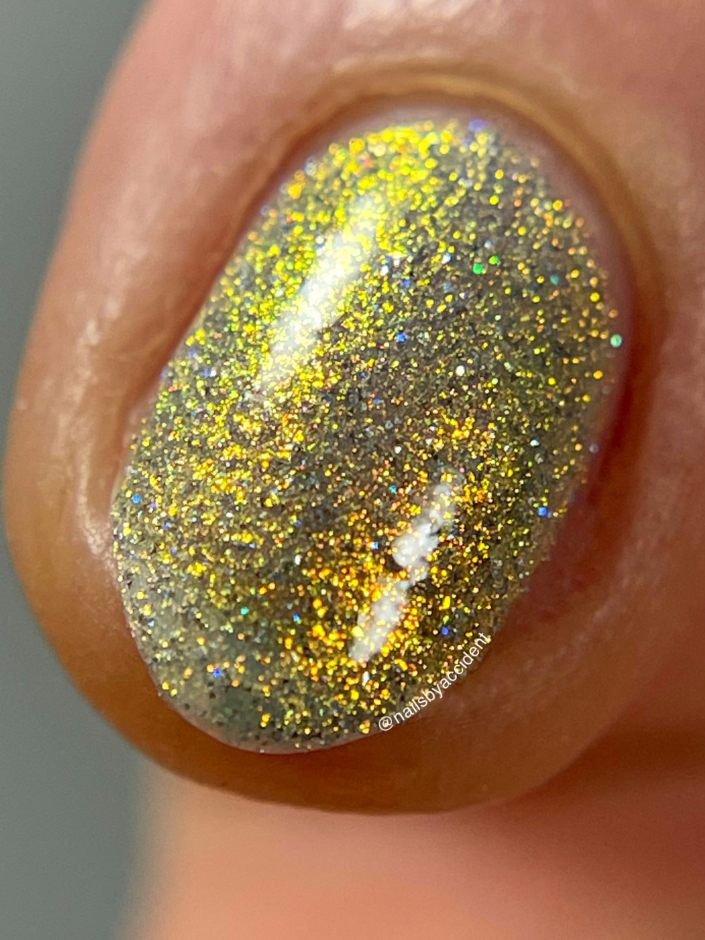 Take That Risk - Yellow Gold Shimmer - Silver Reflective Nail Polish - Glitter Nail Polish - Life is Short Collection