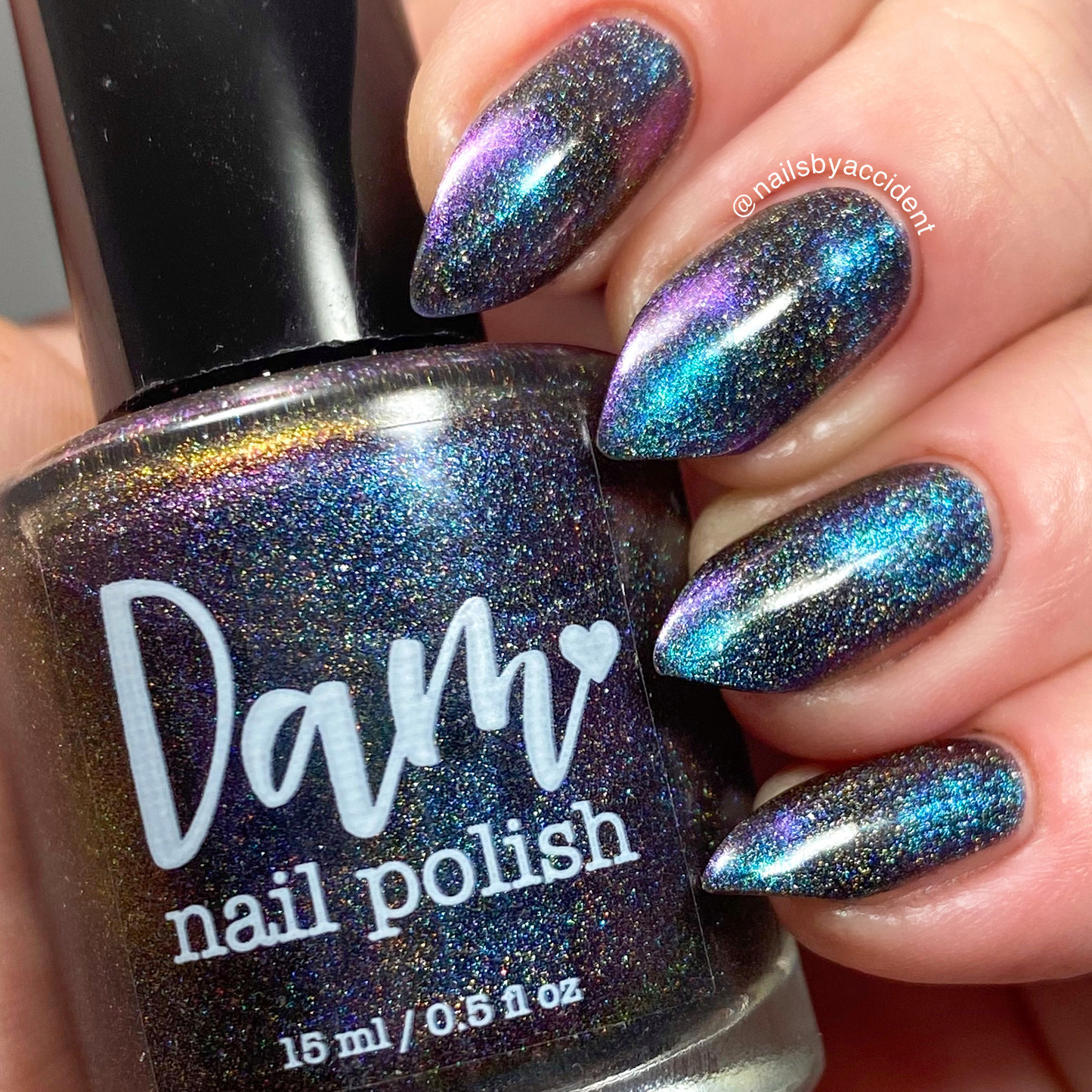 Blitzar - Blue/Purple/Gold Magnetic Holographic Nail Polish - Astronomical Collection - Dam