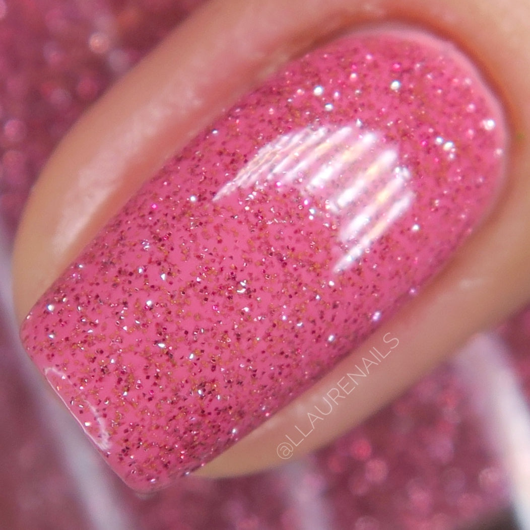 Pure Love - Pink Reflective Glitter Nail Polish - Dam