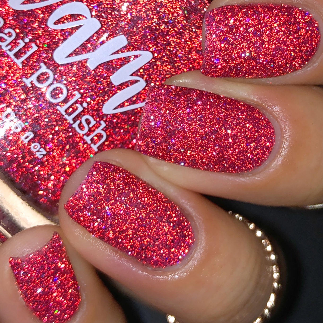 Raspberry Marmalade - Jams & Jellies Collection - Pink Reflective Glitter Nail Polish - Dam