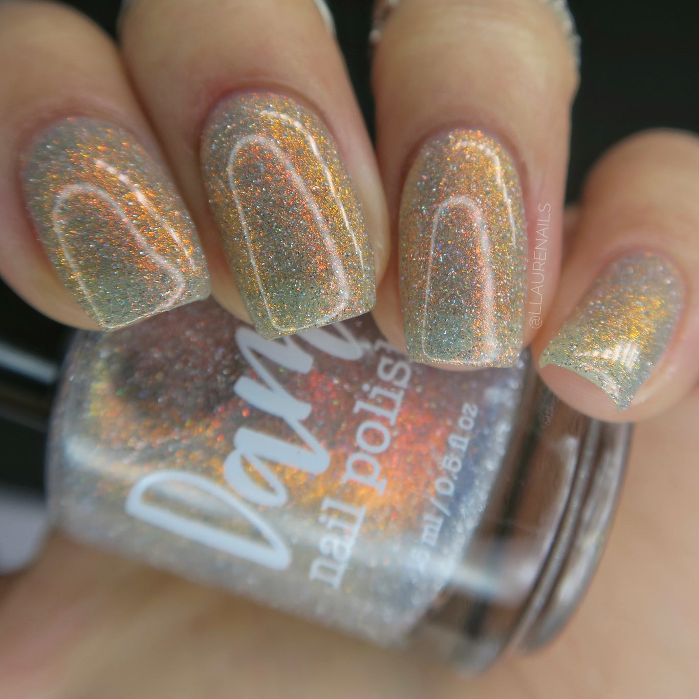 Regret Nothing - Orange Gold Shimmer - Silver Reflective Nail Polish - Glitter Nail Polish - Life is Short Collection