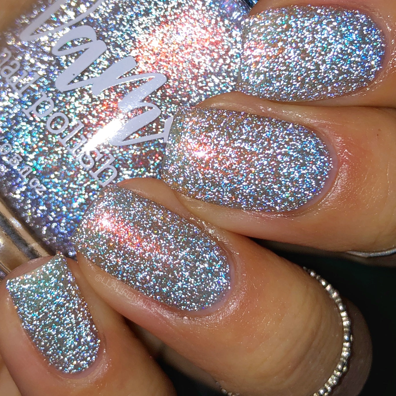 Regret Nothing - Orange Gold Shimmer - Silver Reflective Nail Polish - Glitter Nail Polish - Life is Short Collection - Dam Nail Polish