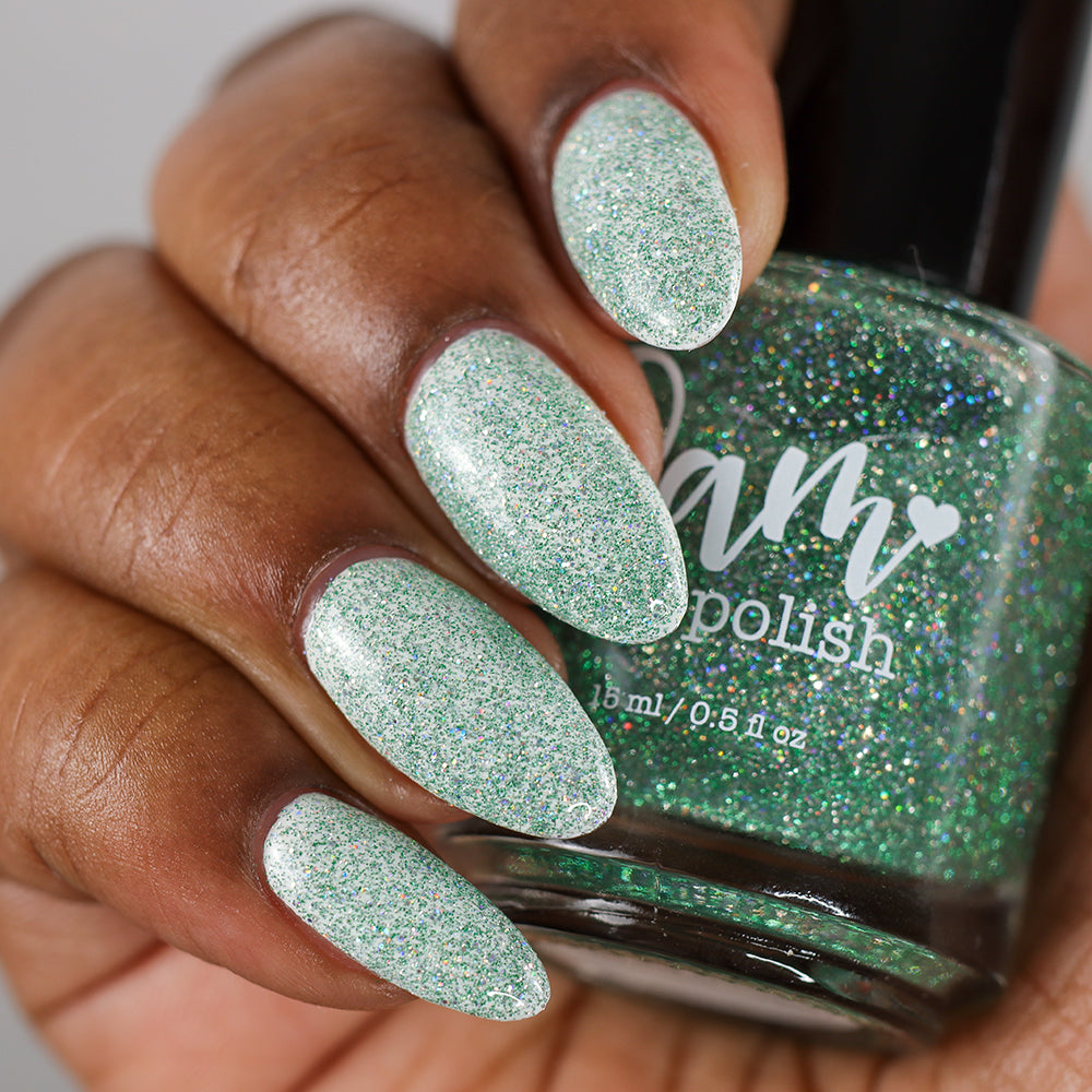 Wild Card - Green Holographic Reflective Glitter Nail Polish