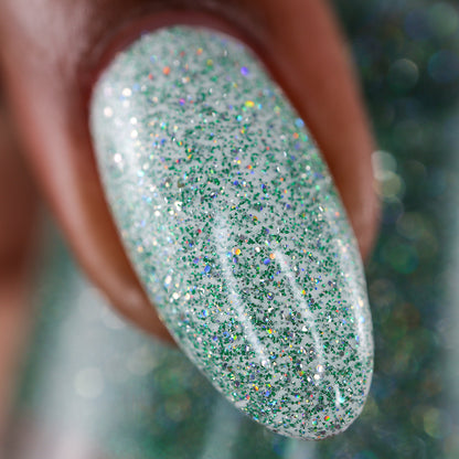 Wild Card - Green Holographic Reflective Glitter Nail Polish