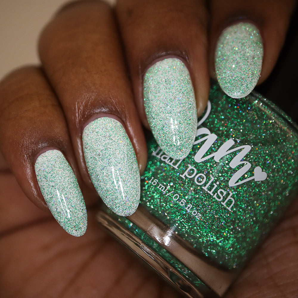 Wild Card - Green Holographic Reflective Glitter Nail Polish