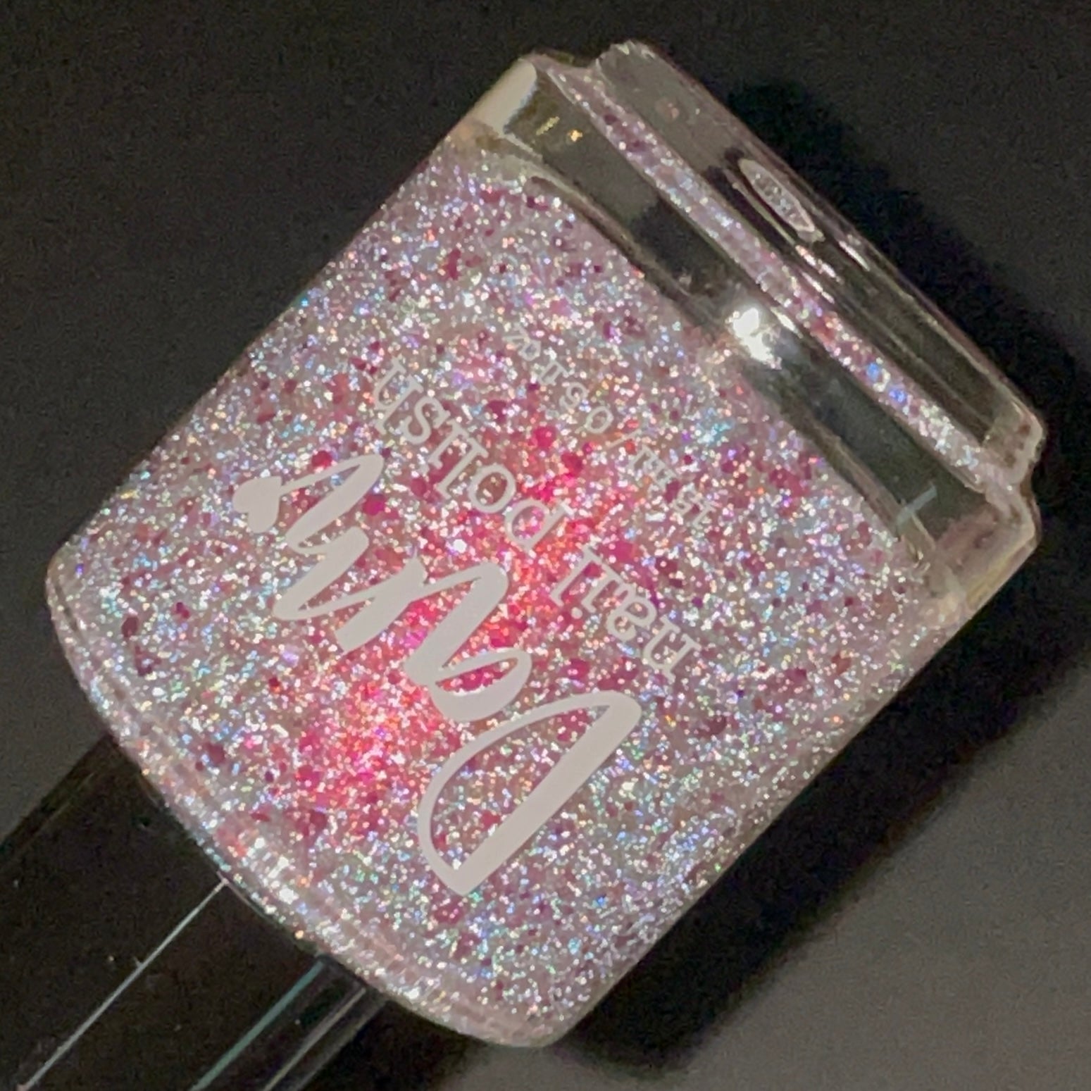 Jelly Bean Around the World - Pink Silver Nail Polish - Reflective Glitter Nail Polish - Sugar Rush Collection - Dam Nail Polish
