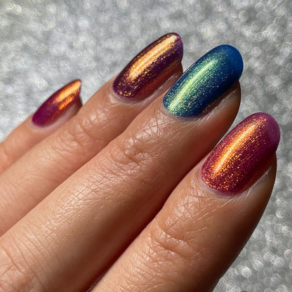 Carnival - Blue Nail Polish - Shimmer Nail Polish - Celebraciones en España Trio