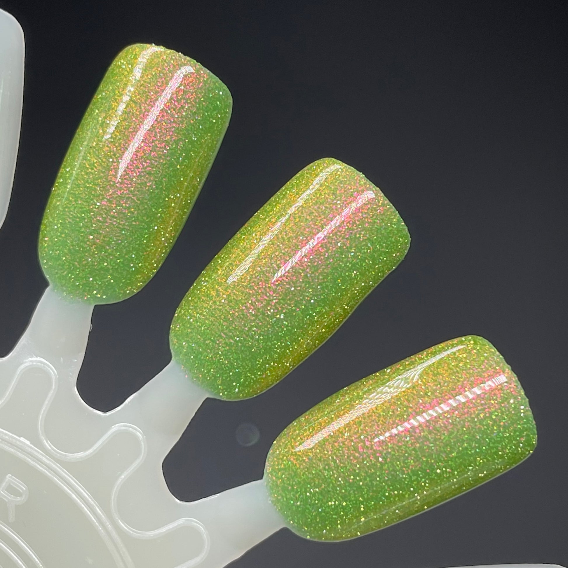 Clover Achiever - Green Nail Polish - Reflective Glitter Nail Polish - The Secret Fairy Garden - Dam Nail Polish