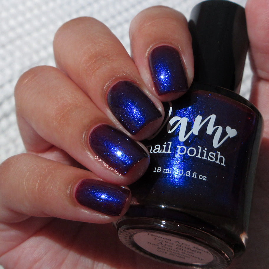 COMING SOON 10/9: Roses Are Red, Love Songs Are Blue - Red Nail Polish - Shimmer Nail Polish - Red Polish Society Facebook Group Exclusive 2026