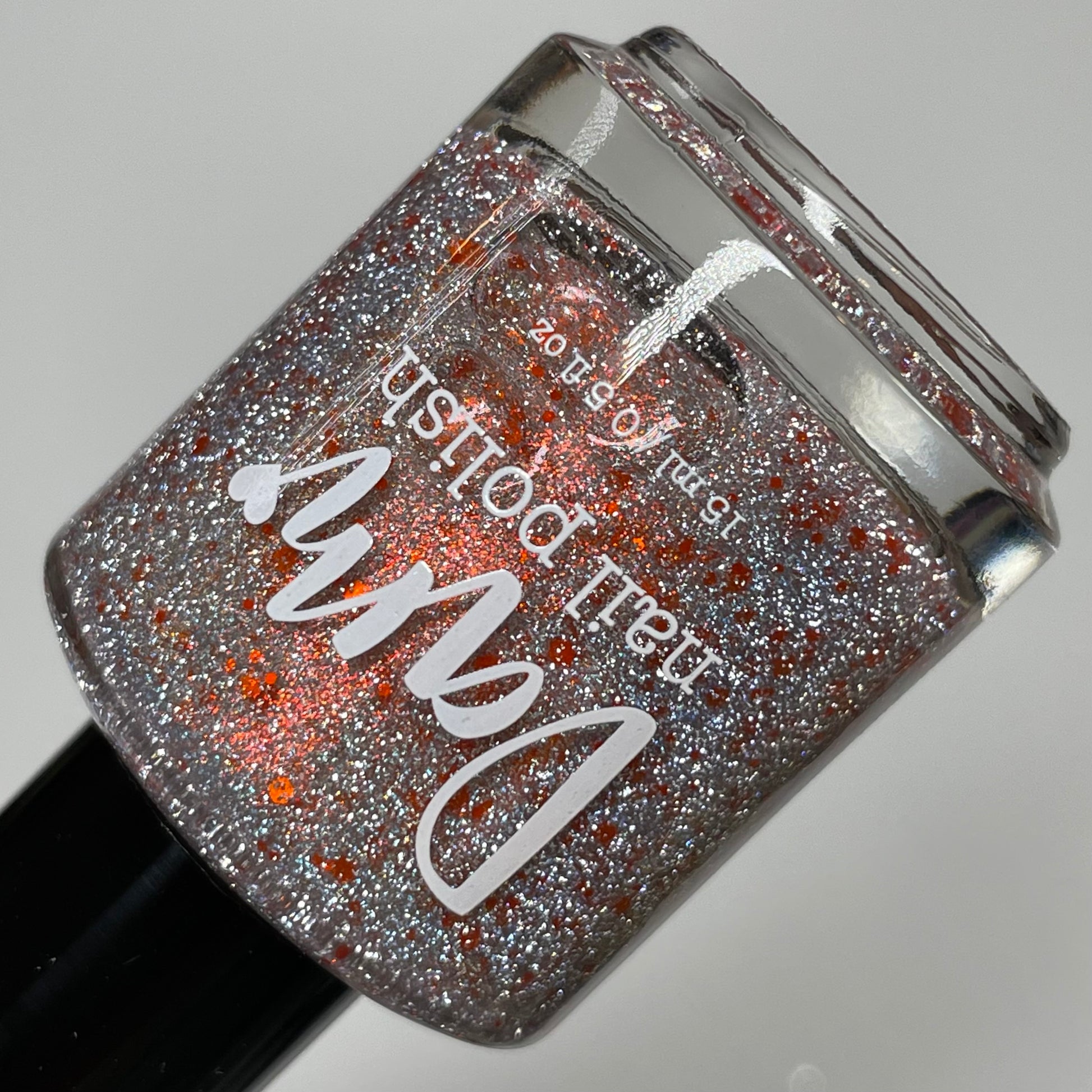 Soda Pop Lock and Drop It - Orange Silver Nail Polish - Reflective Glitter Nail Polish - Sugar Rush Collection - Dam Nail Polish