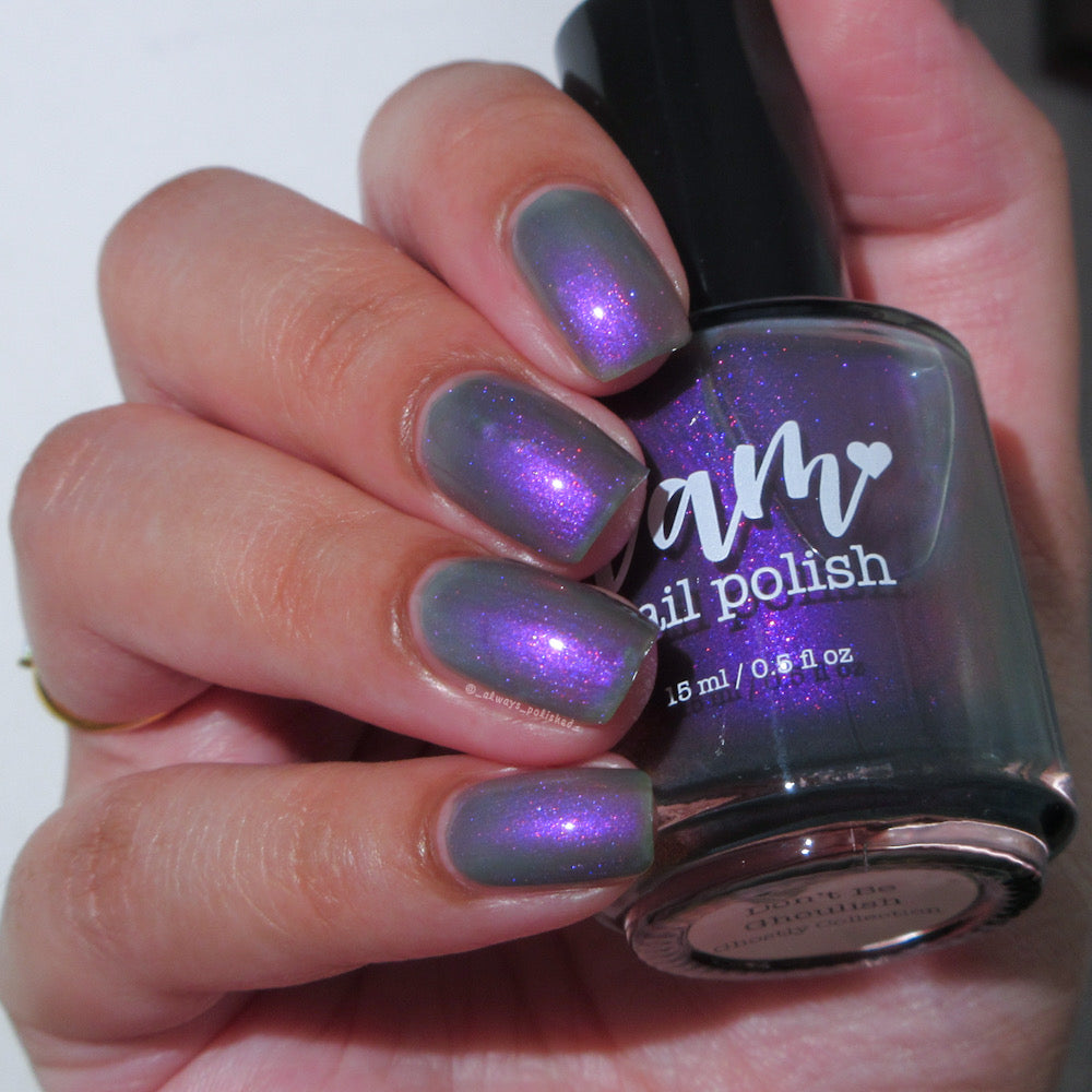 Don’t Be Ghoulish - Gray Nail Polish - Shimmer Nail Polish - Ghostly Collection - Halloween 2025 - Dam Nail Polish