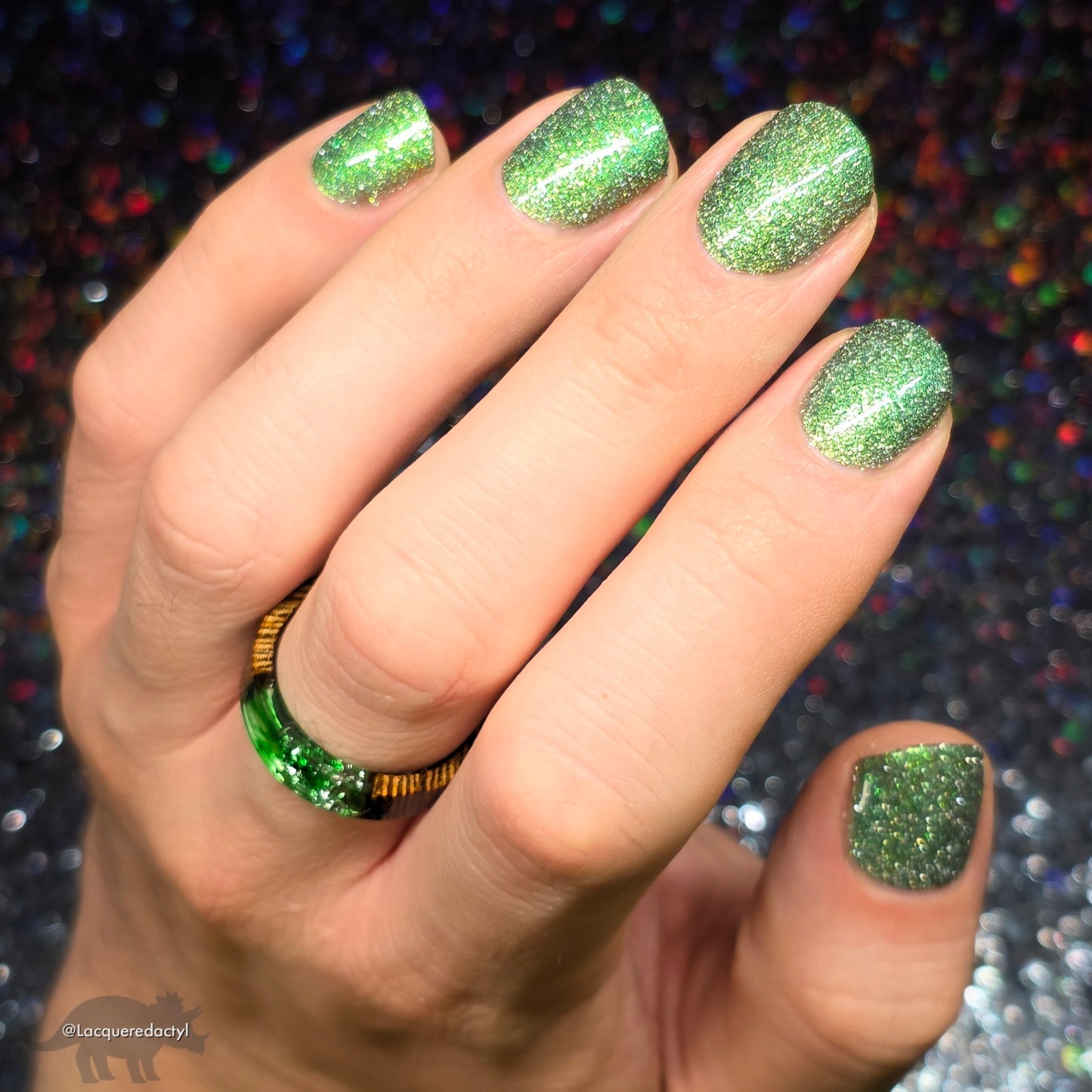 Would a Robot Say Beep Beep? - Green Nail Polish - Reflective Nail Polish - Shimmer Nail Polish - I'm Not a Robot Series