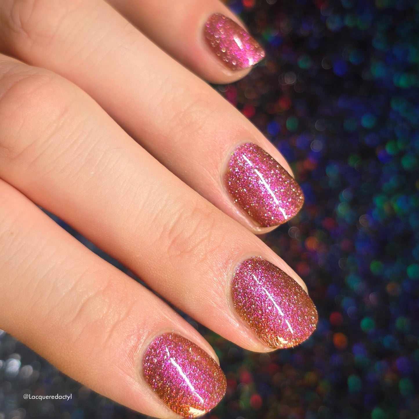 I Like Cheese but I'm Lactose - Pink Nail Polish - Reflective Nail Polish - Shimmer Nail Polish - I'm Not a Robot Series