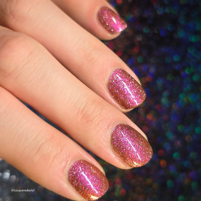 I Like Cheese but I'm Lactose - Pink Nail Polish - Reflective Nail Polish - Shimmer Nail Polish - I'm Not a Robot Series