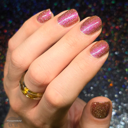 I Like Cheese but I'm Lactose - Pink Nail Polish - Reflective Nail Polish - Shimmer Nail Polish - I'm Not a Robot Series
