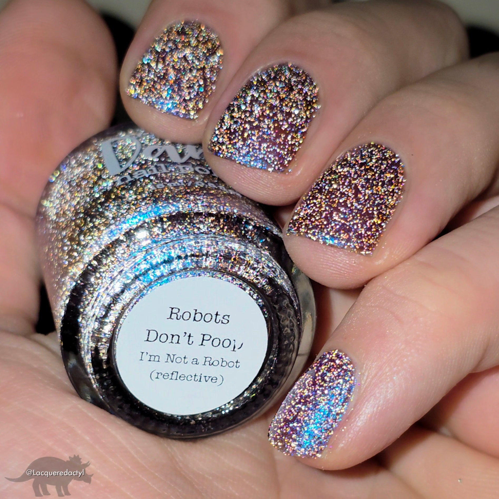 Robots Don’t Poop - Purple Nail Polish - Reflective Nail Polish - Shimmer Nail Polish - I'm Not a Robot Series - Dam Nail Polish