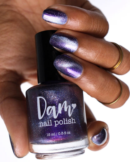 Grand Celebration - Purple Shimmer Magnetic Nail Polish - 10th Anniversary Trio - Dam Nail Polish
