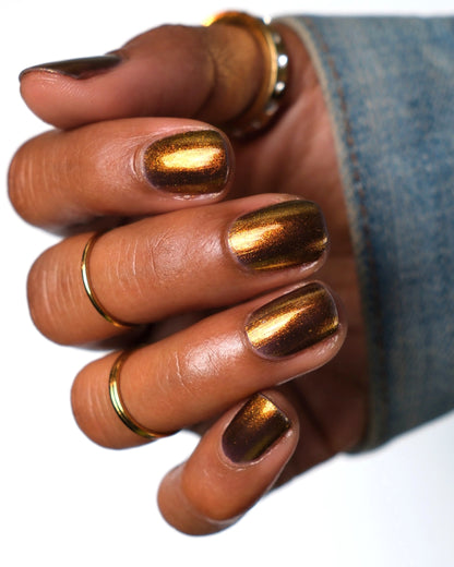 Ox - Brown Shimmer Nail Polish - Chinese Zodiac Collection - Dam Nail Polish