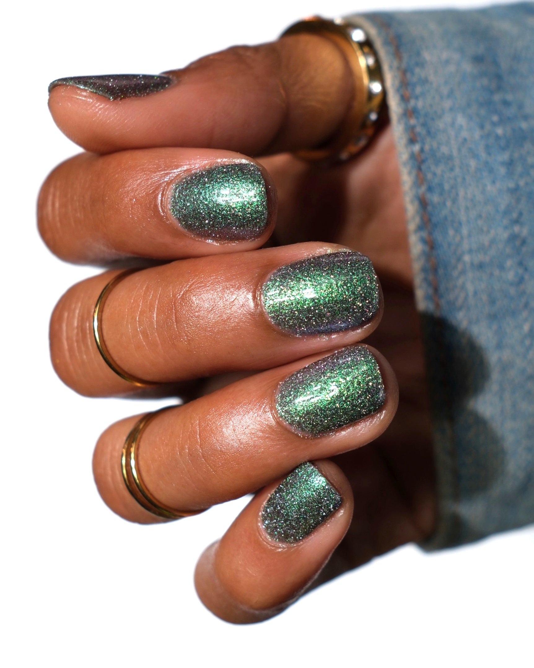 Rat - Green Purple Reflective Nail Polish - Chinese Zodiac Collection - Dam Nail Polish