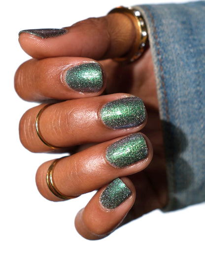 Rat - Green Purple Reflective Nail Polish - Chinese Zodiac Collection - Dam Nail Polish