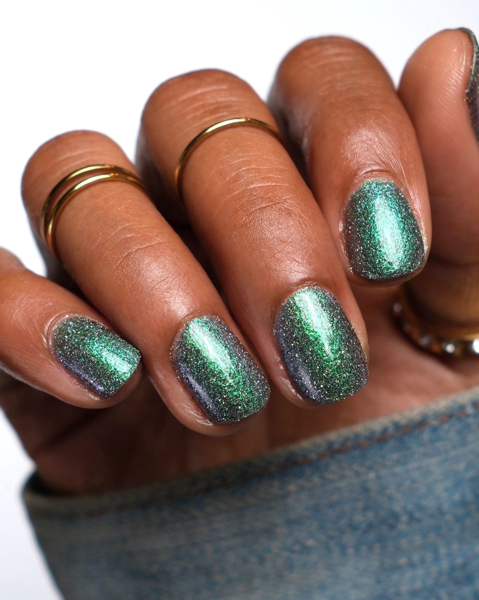 Rat - Green Purple Reflective Nail Polish - Chinese Zodiac Collection - Dam Nail Polish