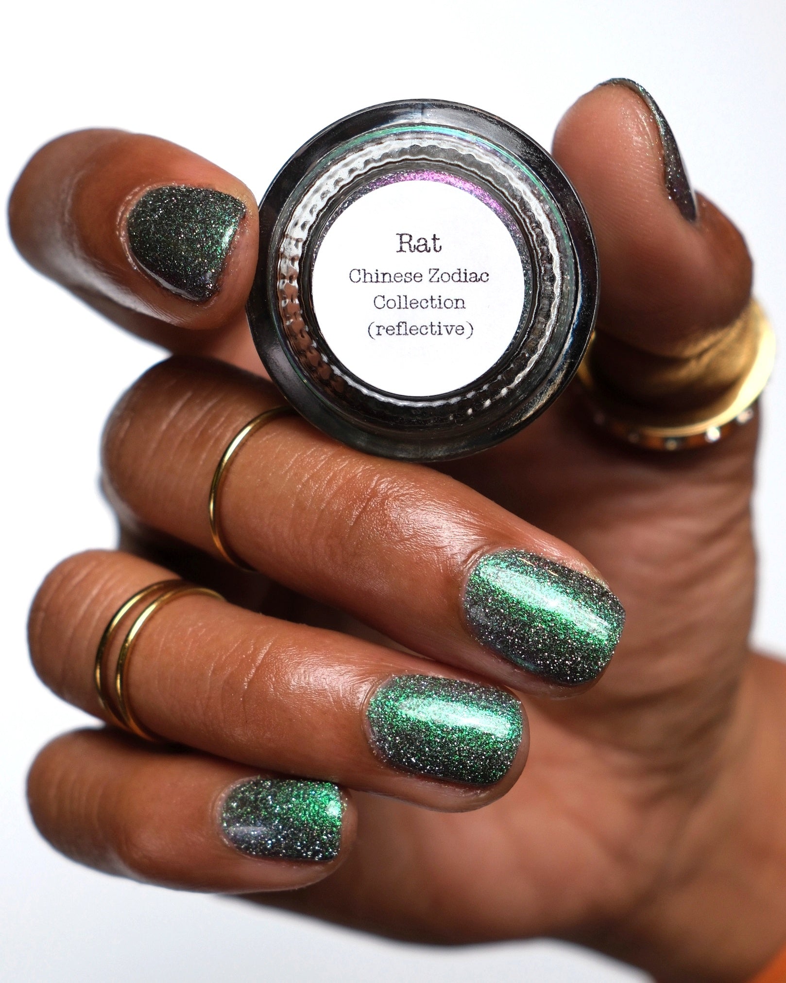 Rat - Green Purple Reflective Nail Polish - Chinese Zodiac Collection - Dam Nail Polish