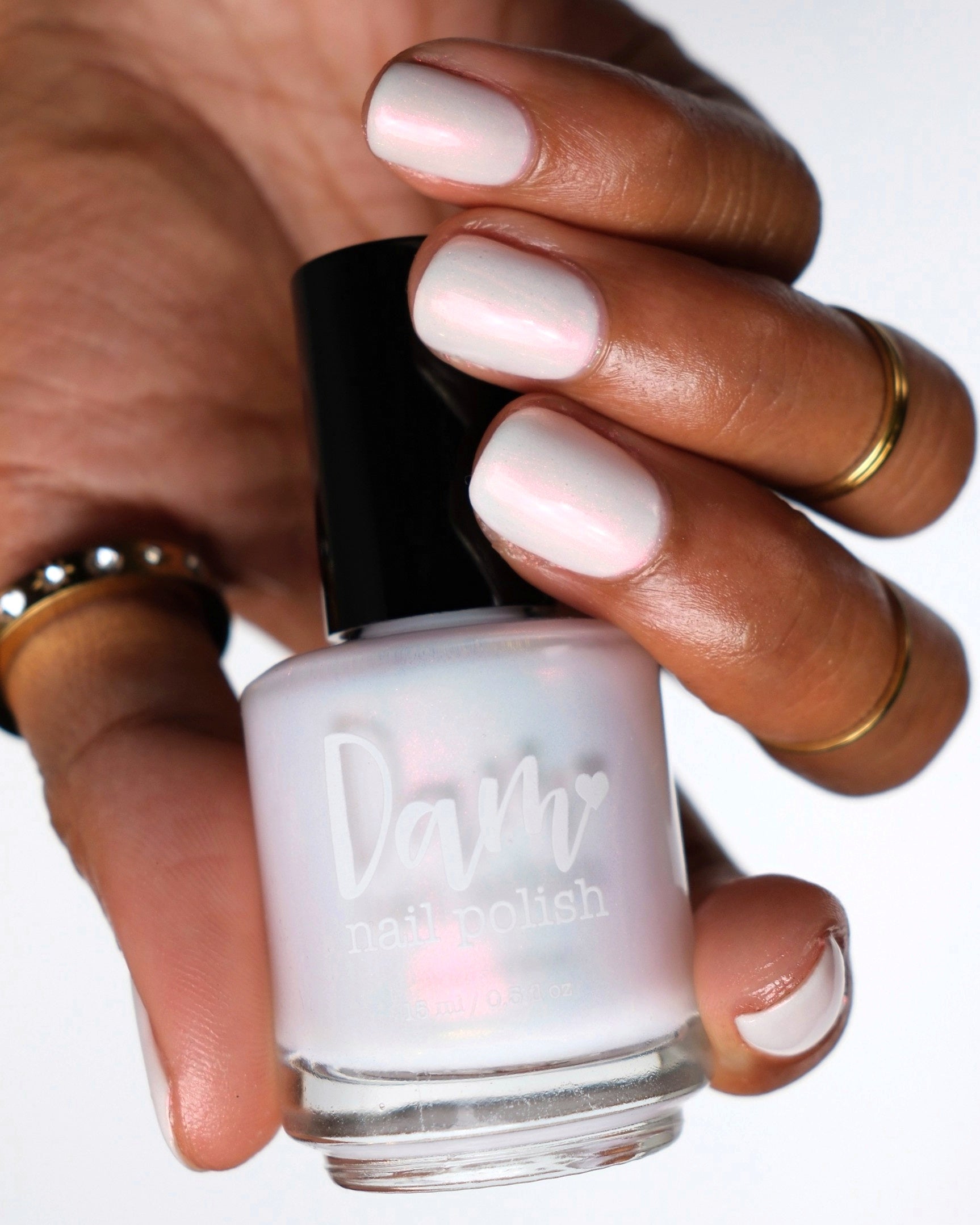 Rabbit - White Shimmer Nail Polish - Chinese Zodiac Collection - Dam Nail Polish