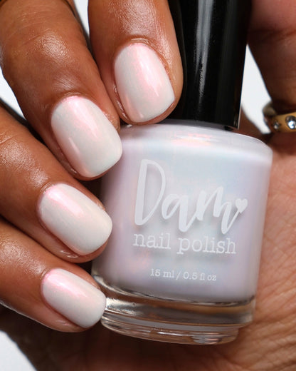 Rabbit - White Shimmer Nail Polish - Chinese Zodiac Collection - Dam Nail Polish