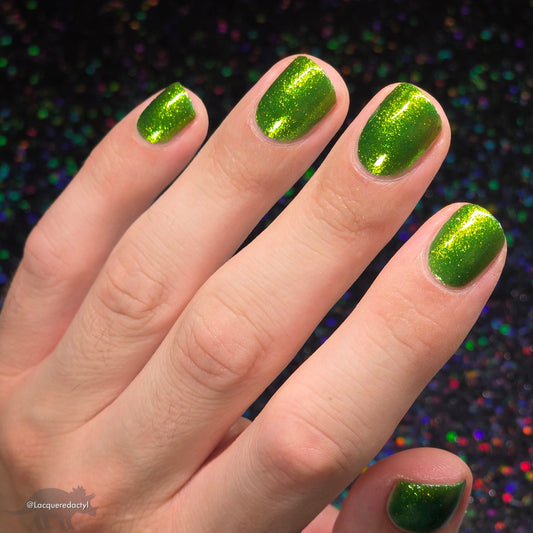 PRE ORDER: Maps - Lime Green Shimmer Nail Polish - Bonus Track Collection - Ships in Approx. 5 Weeks - Dam Nail Polish